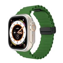 Magnetic Silicone Straps for Apple Watch Ultra 2 Band 49mm 45mm 44mm 40mm 46mm Ocean Bracelet correa iWatch Series 9 8 7 6 SE 10 S10-42mm 38 40 41mm
