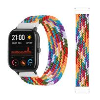 20mm 22mm Braided solo loop For Amazfit GTS/4/3/2/2e/GTS2 Mini/GTR 4/3 pro/2e/stratos 2/3 Bracelet Watch Amazfit bip 6 5 straps 20mm&XXS įvairiaspalvis