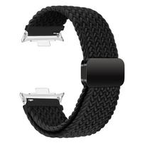 Magnetinis dirželis Xiaomi Redmi Watch 4 Reguliuojamas pintas sportinis nailoninis pakeičiamas dirželis correa bracelet Miband 8 pro juosta 20mm&For Redmi watch 4 juoda