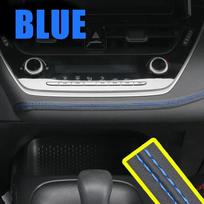 200cm Leather Car Style Universal DIY Flexible Interior Moulding Trim Strips Car Accessori Decor Braid Strip Dashboard Sticker 50CM mėlyna