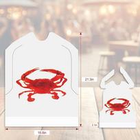 25 Pack Crab Apron Seafood Artist Adult Bibs Lobster Disposable for Eating Aprons Painting Plastic Bib Bibs Clear Party Supplies