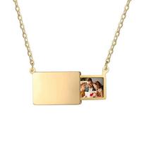 Electroplating Photo Locket Necklace Drawer-Style Locket Drawer Style Personalized Necklace Photo Keepsake Fashion Necklace auksas