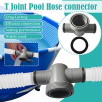Universal T-Shape Washing Machine Drain Hose Connector with Rubber Seal Ring, Durable and Easy Installation One Size