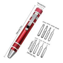 Multifunction Pocket Precision Mini Screwdriver Pen Mobile Phone Repair Hand Tools Kit Portable Screwdriver Set raudona