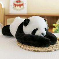 45 cm Svertinis minkštas žaislas Panda pliušas su itin ilgomis rankomis Švelnus apkabinamas svertinis pliušas atsipalaidavimui Mielas lėlė ant lovos