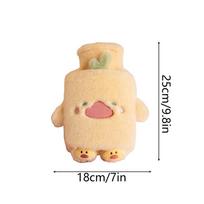 Fuzzy Hot Water Bottle 1L Animal Shape Hand Warming Supplies Hand Warmer Pouch For Patients Elderly Students Athletes Players geltona