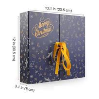 2025 Christmas empty surprise Gift Box Refillable Advent Gift Box 24 Days Foldable Christmas Gift Boxes Foldable Home Decor L mėlyna