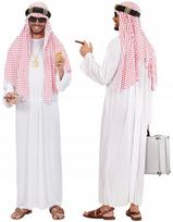 Kostiumas Šeicho Naftininko Arabų Princas Turtingas Arabas Karnavalas Balis, XXL white