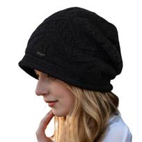 Stylish Solid Color Knitted Baggy Beanie Keep Warm Thickened Ski Slouchy Cap Anti-Cold Oversized Winter Hat Outdoor juoda