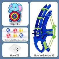 1SET Children's Bow and Arrow Crossbow Dart Board Sticky Ball Target Shooting Sucker Ball Outdoor Indoor Toys