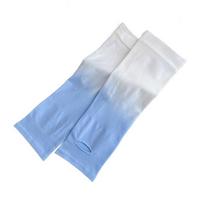 Polyester Ice Silk Arm Sleeves Elastic Spandex Gradient Color Sleeve Breathable Thin Sun Protection Arm Cover Summer mėlyna