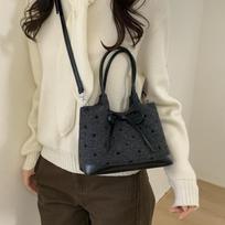 New Polka Dot Bow Shoulder Bag Women Fashi Crossbody Bucket Bag Casual Stylish Comfortable and Versatile Texture Storage Bags juoda