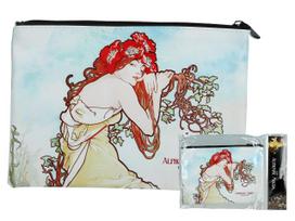 Kosmetyczka Damska Piórnik Alfons Mucha Lato Carmani Na Prezent