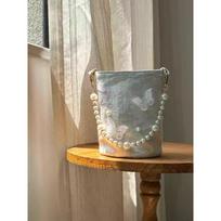 Xiao Ai Coco | White Dew, the original new Chinese pearl small bucket bag, the new niche shoulder messenger bag