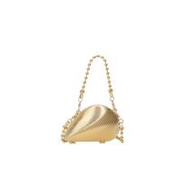 Simple Conch Dinner Bag Women's Shoulder Messenger Crossbody Bag Fun Personality Metal Chain Clutch Acrylic Shell Phone Bags Hot auksas