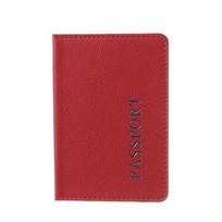Portable PU Leather Travel Passport Holder Card Holders Ticket Holder Protector Case Cover raudona