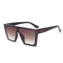 New Large-frame One-piece Sun Glasses Sun Glasses European And American Fashionable Square Frame For Women Colorful Glasses