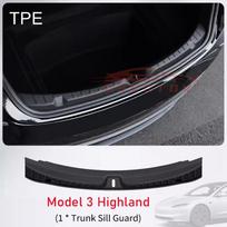 For Tesla Model 3 Highland 2024 2025 Trunk Sill Protector Organizer Anti-scratch Cargo Mat Threshold Strip Trim Protection Guard