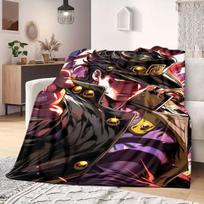 JOJO anime Flannel Blanket Warm,Comfortable,Suitable for Bedrooms,Sofas,Beds,Chairs,Picnics,Travel 75x90cm