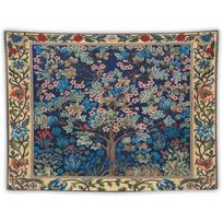 Vintage floral retro tapestry by William Morris 75x100 juoda