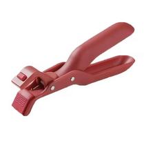 Multi-Purpose Anti-Scald Tool for Bowls, Plates, Pans, Serving as Holder, 2 Counts Hot Plate Gripper, Clip in Kitchen Red & Green. 1 raudona