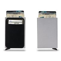 Business Card Holder for Men and Women RFID Blocking sidabras