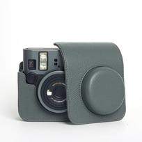 PU Leather Instant Camera Case Shockproof Retro Storage Bag Portable Anti Scratch Protective Cover for Fujifilm Instax Mini 41 tamsiai pilka spalva