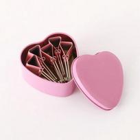 52pcs Pink push pin Paper Clip Kawaii Stationery Clear Binder Clips Photos Tickets Notes Letter Thumbtack set Stationery