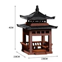 3cm 4cm Mini Pagoda Statue Miniature Pagoda Bonsai Gazebo Micro Landscape Hexagonal Pavilion Figurine Tiny Pavilion Ornament