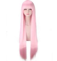 100 cm rožinis ilgas perukas DARLING iš FRANXX 02 Zero Two Cosplay kostiumo karščiui atsparių sintetinių plaukų moterų vakarėliui skirtų Cosplay perukų 100CM rožinė