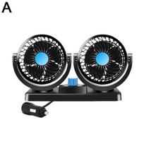 Dvigalvis automobilinis ventiliatorius 12V/24V Galingas ventiliatorius USB tipo Universalus Tylus Žaidimas Vėjas Automobilinis Kištukas Valdymas Elektrinis Aukštas Ir Ventiliatoriaus Jėga D9F8