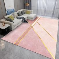 Geometriniai auksiniai linijų kilimas svetainei, prabangūs kilimai miegamajam, lovos krašto dekoracija, grindų kilimėlis, namų sofa, neslystantis didelis kilimas 40x60cm