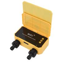WiFi Solar Watering Timer 2 Outlets Automatic Irrigation Timer for Garden Yard Rain Sensing