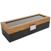 Watch Box Solid Wood 6 Slot Display Storage Case Simple Classic Vintage Organizer
