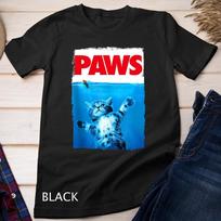 Paws Cat and Mouse Top, Cute Funny Cat Lover Parody Unisex T-shirt M