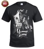 Official Game Over T Shirt Reaper Skull Goth Card Poker Ace Metal Rock music Top XL