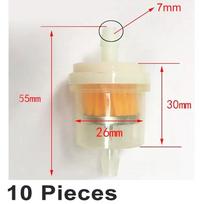 10 vnt. Motociklo alyvos filtras 6 mm 7 mm Profesionalus benzino kuro filtras Benzino alyvos filtrai Motociklui Motoroleriui Motociklo Priedai
