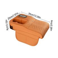 Car Armrest Box auto Center Console Cover Pad with Pocket Tissue Cup Holder Elbow Support Multi-Functional Organizer for Car SUV oranžinė