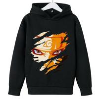 2025 New Naruto Print Children's Sports Hoodie, Autumn and Winter Boys' and Girls' Outdoor Warm Sweater Sweatshirt 110