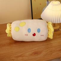 Cute Candy U-Shaped Plush Hand Warmer and Nap Pillow – Cylindrical Sofa Backrest for Girls