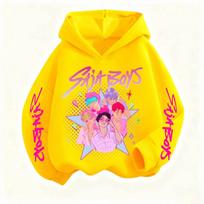 Kpop Demon Hunters Hoodies Boys Girl Long Sleeve Pullover K-Pop Movie Sweatshirt Hooded Fashion Kids Clothes Casual Tops Gift 110 pilka spalva