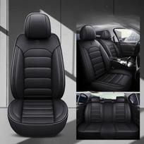Five Luxurious Full-Coverage Leather Seat Covers with Storage Bags, Suitable for Winter, Compatible with Suvs and Off-Road Vehicles