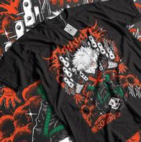 Bakugo T-Shirt Katsuki Manga My Hero Academia Anime Black Gift shirt All Size Unisex T-Shirt XL