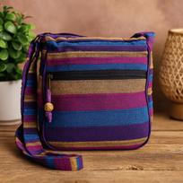 Sling Bag Wild Flowers Adjustable Strap Nepal
