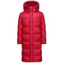 Unisex madingi X ilgi pūkiniai paltai vyrams ir moterims žieminiai paltai Aukštos kokybės firminiai vyriški pūkiniai švarkai su gobtuvu Stori šilti žiemos parkai XL raudona
