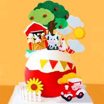 Blue Cow Cake Decoration Pig Cake Topper Farm Animal Cake Decoration for Farm Animal Baby Shower Birthday Party Decorations