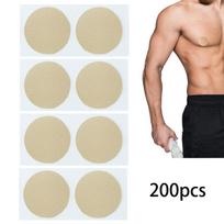 200pcs Men's Invisible Nipple Sticker Anti-convex Ultra-thin Breathable Chest Sticker Sports Running Marathon Breast Patch One Size