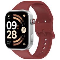 dirželis For Redmi watch 6 5 4 Dirželis Išmaniojo laikrodžio priedai Riešo Sportinis Silikoninis Originalus Apyrankė correa Xiaomi Mi Band 8 Pro/9 Pro For Redmi watch 6 vyno raudonos spalvos