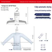 Nešiojamas 3-in-1 automatinis lyginimo, garinimo ir džiovinimo drabužių džiovintuvas gray