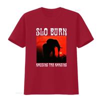 Lėto degimo Premium Linksmas Nuostabus dramblys Saulėlydis Medvilninis marškinėlis Stoner Rock grupės gerbėjams DTG vintage skalbtas Stilingas vyriškas S